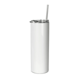 HPN SubliCraft 20 oz. Sublimation Stainless Steel Skinny Tumbler with Straw - 24 per Case - HeatPressNation