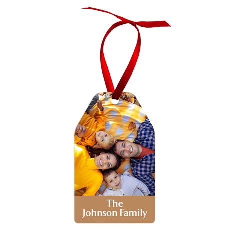 Unisub 4" x 2.45" Sublimation Aluminum Gift Tag Ornament - HeatPressNation