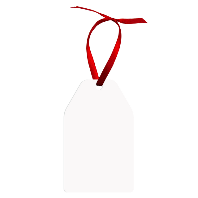 Unisub 4" x 2.45" Sublimation Aluminum Gift Tag Ornament - HeatPressNation
