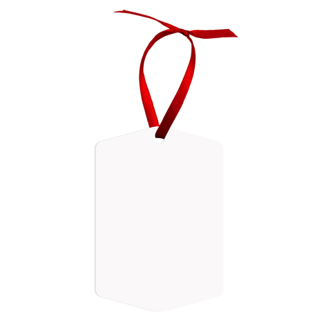 Unisub 4" x 2.75" Sublimation Aluminum Angled Tag Ornament - HeatPressNation