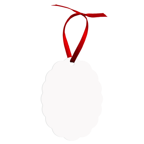 Unisub 4" x 3" Sublimation Aluminum Scalloped Oval Ornament - HeatPressNation