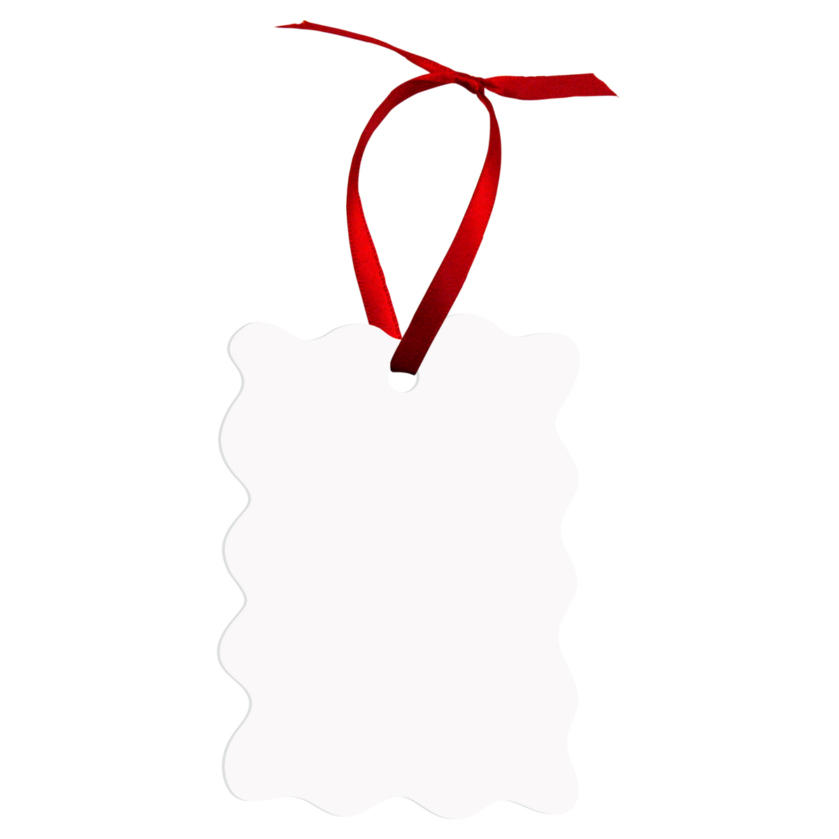 Unisub 4" x 2.83" Sublimation Aluminum Wavy Rectangle Ornament - HeatPressNation