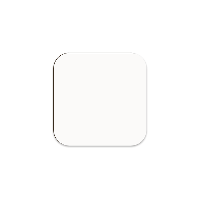 Unisub 3.5" Square Sublimation Hardboard Coaster - Semi Gloss White/Raw Back - HeatPressNation