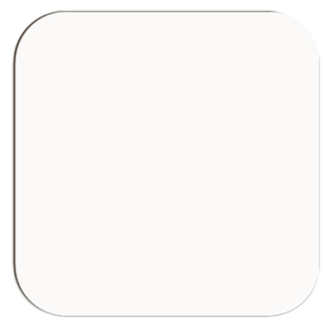 Unisub 3.54" x 3.54" Sublimation Hardboard Square Coaster - Semi Gloss White/Raw Back - HeatPressNation