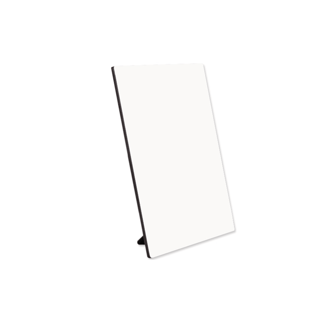 ChromaLuxe 7" x 5" 1/4" Sublimation MDF Wood Photo Panel w/ Kickstand - Gloss White/Black Back - HeatPressNation