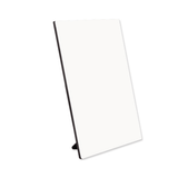 ChromaLuxe 10" x 8" 1/4" Sublimation MDF Wood Photo Panel w/ Kickstand - Gloss White/Black Back - HeatPressNation