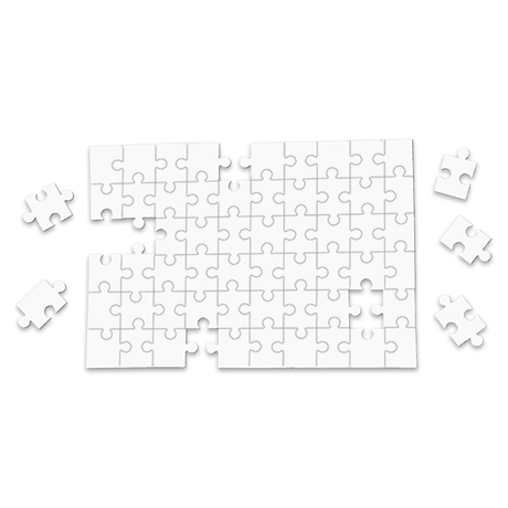 Unisub 9.84" x 6.88" Sublimation 60 piece Hardboard Puzzle - Gloss White/Raw Back - HeatPressNation