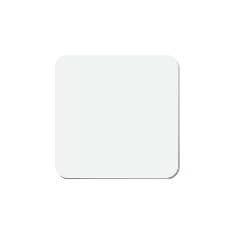 Unisub 2.25" Square Sublimation Aluminium Magnet w/ 1" Magnet - Semi - Gloss White - HeatPressNation