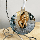 Unisub 3" x 3.37" Sublimation Acrylic Ball & Stem Ornament - HeatPressNation