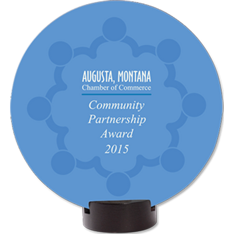Unisub 5.75" Round Sublimation MDF Streamline Award - Gloss White/Black Back - HeatPressNation