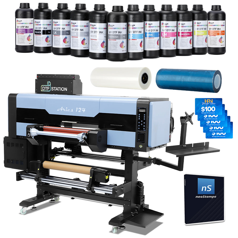 DTF Station Aries 124 UV 24" DTF Printer Bundle