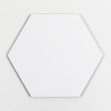 ChromaLuxe 8" x 9.2" Hexagon 1/4" Sublimation MDF Wall Tile w/ Mount - Gloss White/Black Back - HeatPressNation
