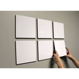 ChromaLuxe 8" x 6" 1/4" Sublimation MDF Wall Tile w/ Mount - Gloss White/Black Back - HeatPressNation