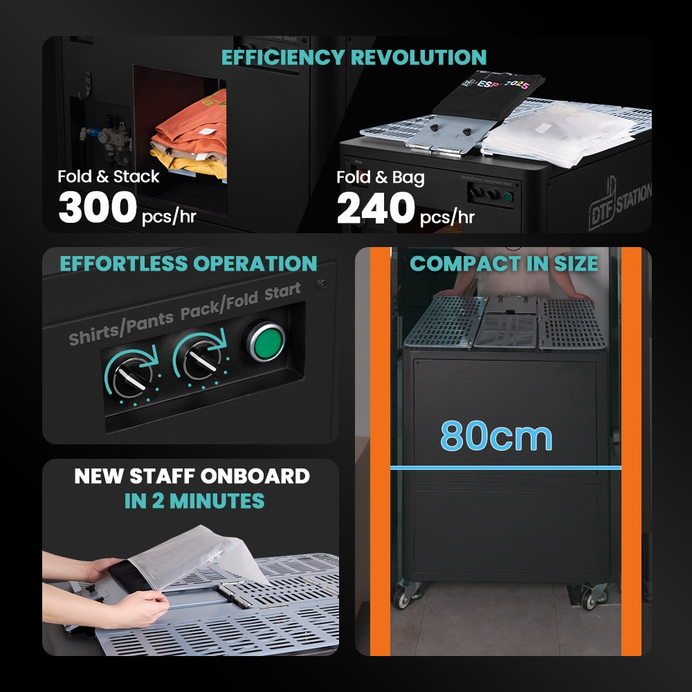DTF Station FoldFlex 100 Folding Machine with Air Compressor