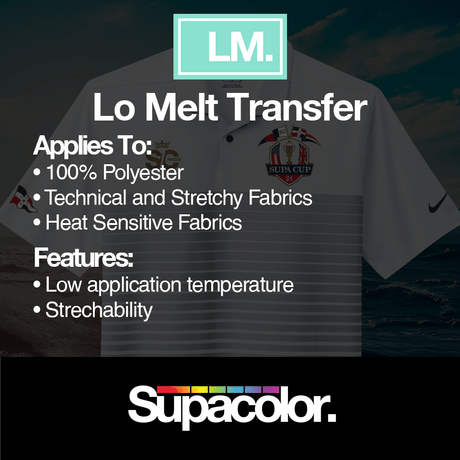 Supacolor Lo Melt Heat Transfer - HeatPressNation