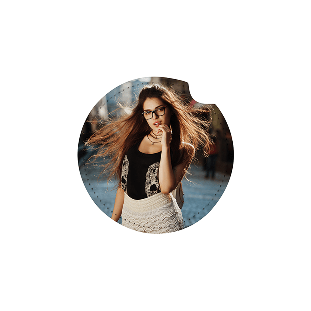 HPN SubliCraft 2.5" Round Sublimation PU Leather Car Coaster - HeatPressNation