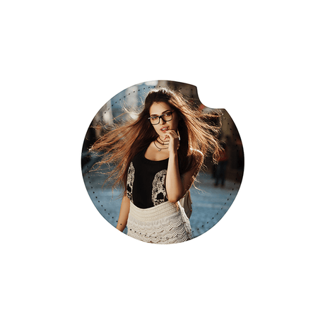 HPN SubliCraft 2.5" Round Sublimation PU Leather Car Coaster - HeatPressNation
