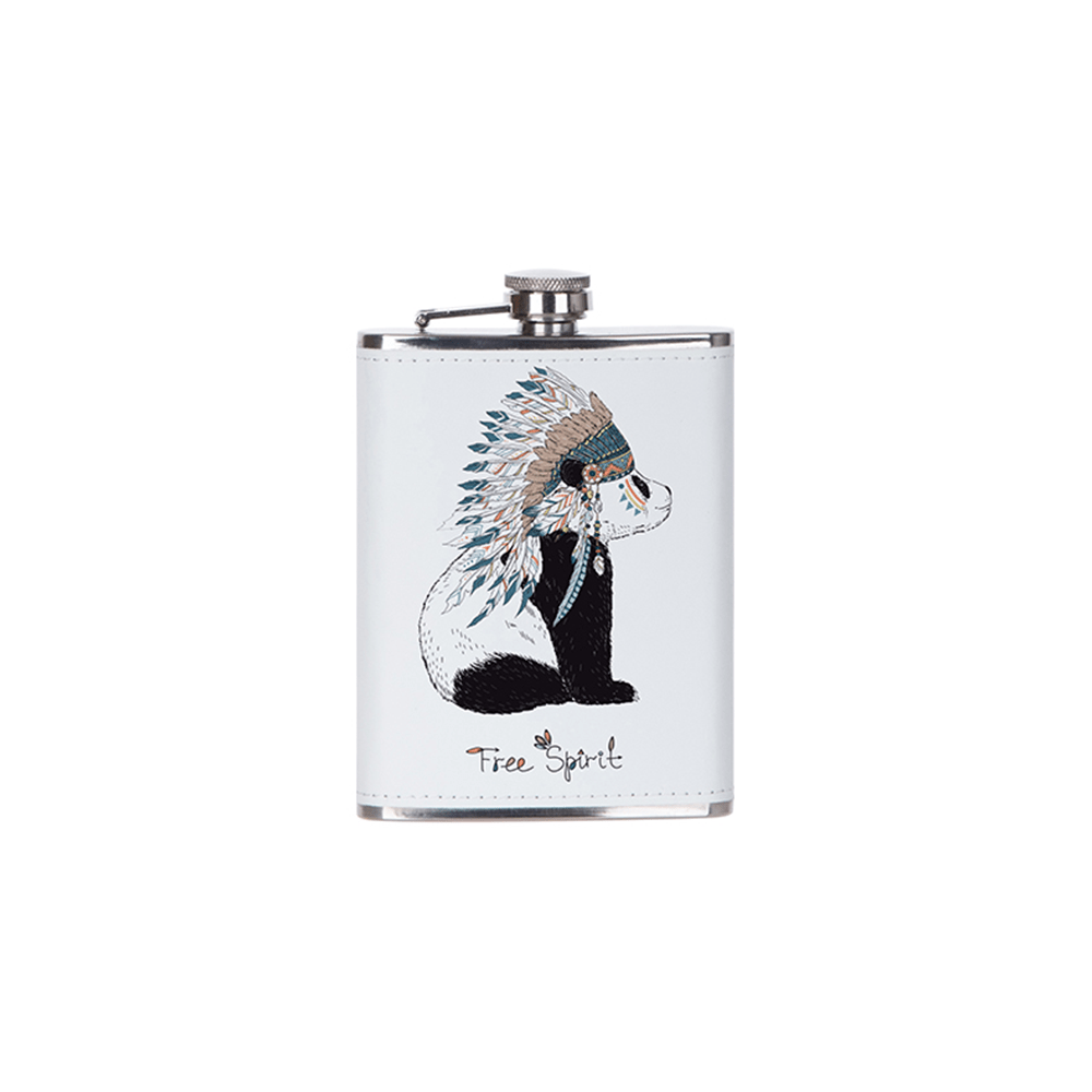 HPN SubliCraft 8 oz. Stainless Steel Flask with Sublimation PU Cover - HeatPressNation