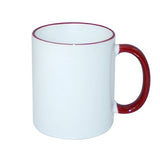 HPN SubliCraft Mug ECO 330 ml with maroon handle Sublimation Thermal Transfer