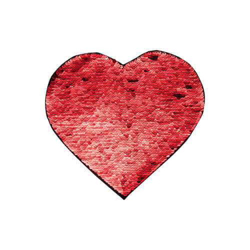 HPN SubliCraft Two-Color Sequin Heart 22 x 19.5 cm - Red