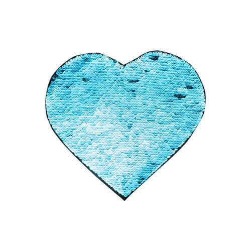 HPN SubliCraft Two-Color Sequin Heart 22 x 19.5 cm - Light Blue