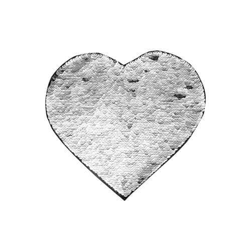 HPN SubliCraft Two-Color Sequin Heart 22 x 19.5 cm - Silver