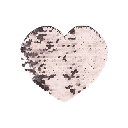 HPN SubliCraft Two-Color Sequin Heart 12 x 10.5 cm - Champagne