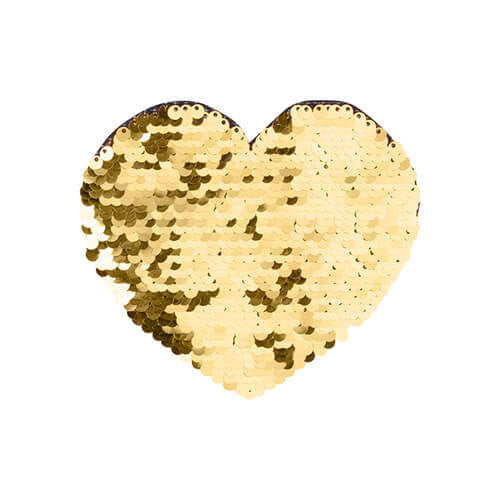 HPN SubliCraft Two-Color Sequin Heart 12 x 10.5 cm - Gold