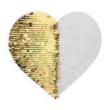 HPN SubliCraft Two-Color Sequin Heart 22 x 19.5 cm - Gold / White Background