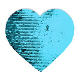 HPN SubliCraft Two-Color Sequin Heart 22 x 19.5 cm - Light Blue / White Background