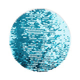 HPN SubliCraft Two-Color Sequin Circle Ø 19 cm - Light Blue / White Background