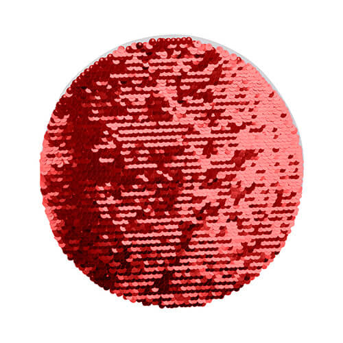 HPN SubliCraft Two-Color Sequin Circle Ø 19 cm - Red / White Background