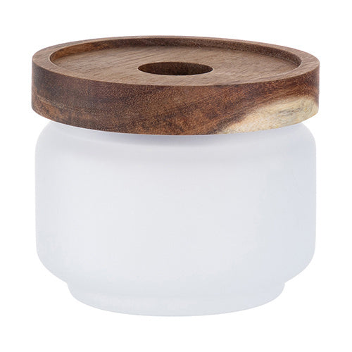 HPN SubliCraft 250 ml Glass Container with Wooden Lid for Sublimation
