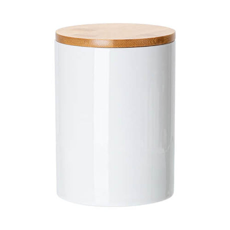 HPN SubliCraft 750 ml Ceramic Container with Wooden Lid for Sublimation