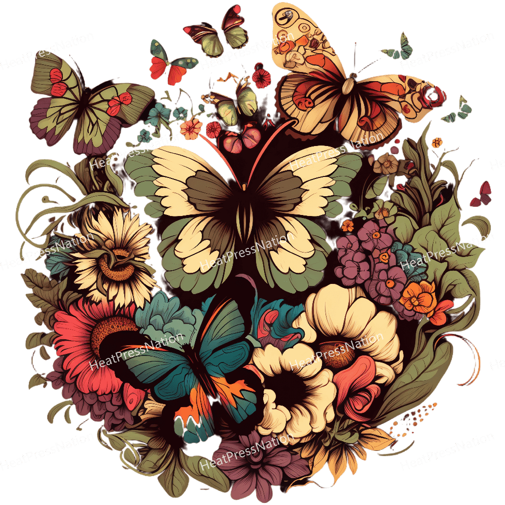 Butterfly Bouqet Design - HeatPressNation
