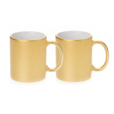 HPN SubliCraft 11 oz. Metallic Ceramic Sublimation Mug - 36 per Case - HeatPressNation