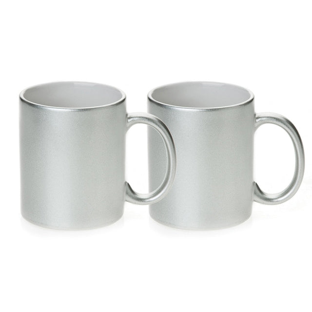 HPN SubliCraft 11 oz. Metallic Ceramic Sublimation Mug - 36 per Case - HeatPressNation