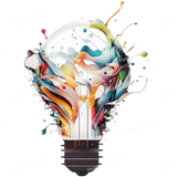 Wavy Color Lightbulb Design - HeatPressNation