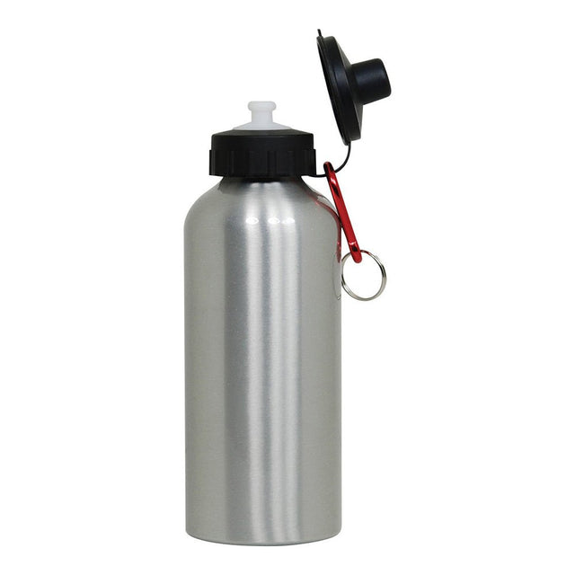 HPN SubliCraft 20 oz. Flip Top Sublimation Aluminum Sports Bottle with Carabiner - 48 per Case - HeatPressNation