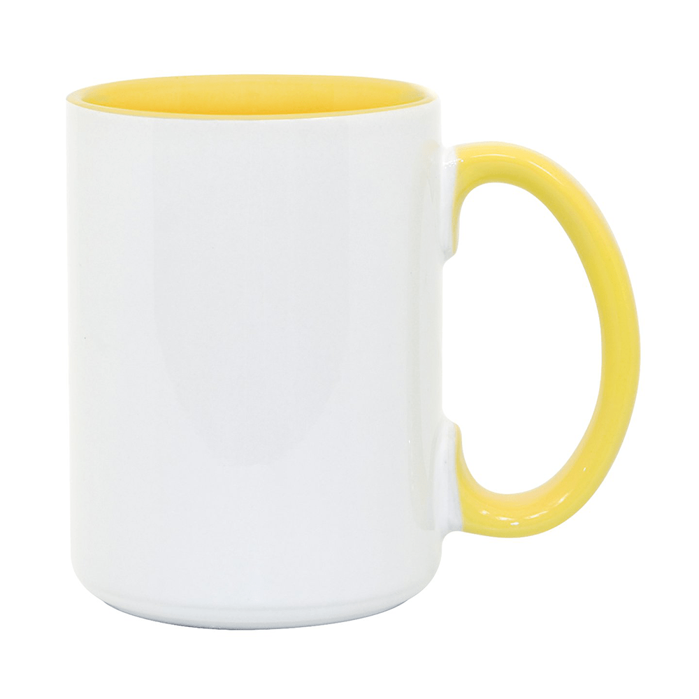 HPN ORCA Premium 15 oz. Inner + Handle Sublimation Ceramic Mug - 36 per Case - HeatPressNation