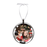 Unisub 2.99" x 3.5" Framed Round Sublimation Ornament - HeatPressNation