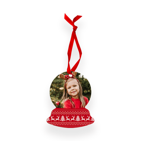 Unisub 3.13" x 3.75" Snow Globe Sublimation Aluminum Ornament - HeatPressNation