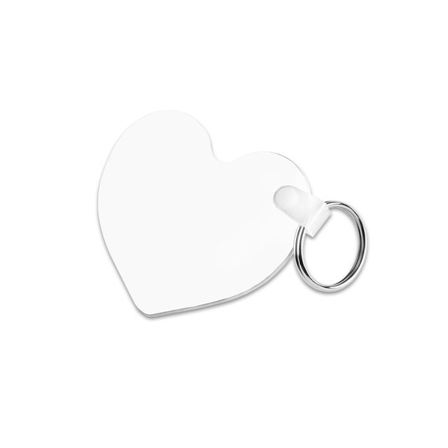 Unisub 2.5" x 2.25" Heart Sublimation FRP Keychain - HeatPressNation