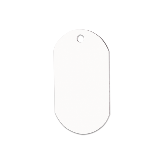 Unisub 1.13" x 2" Single Sided Sublimation Aluminum ID Tag - HeatPressNation
