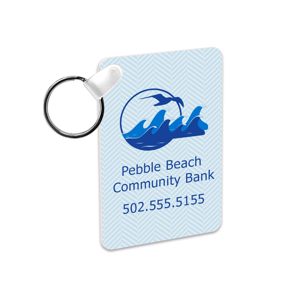 Unisub 1.6" x 2.25" Rectangle Sublimation Aluminum Keychain - HeatPressNation
