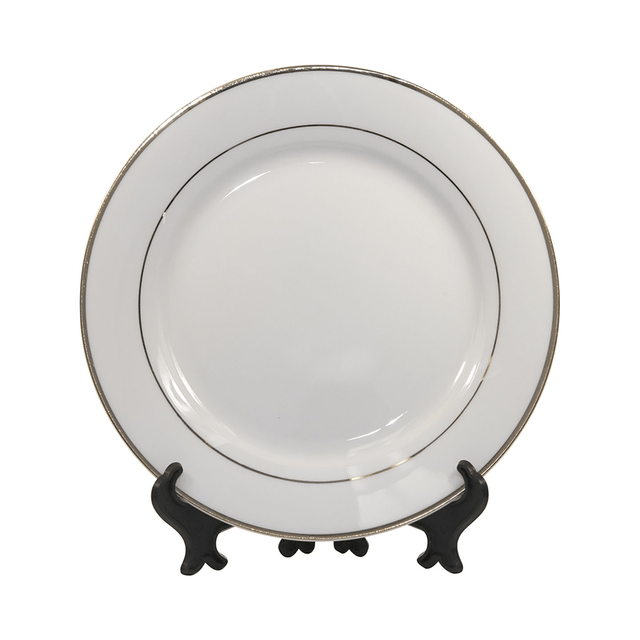 HPN SubliCraft 8" Sublimation Ceramic Plate with Gold Trim - 36 per Case - HeatPressNation