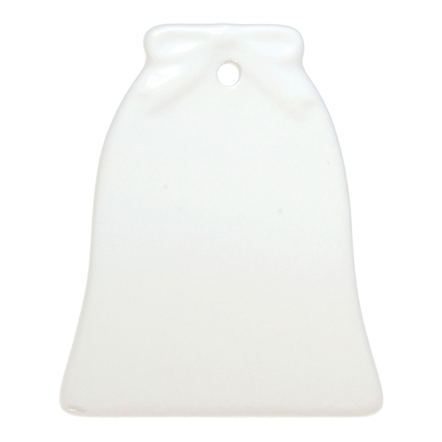 HPN SubliCraft 3" Bell Sublimation Ceramic Ornament with Hole - 100 per Case - HeatPressNation