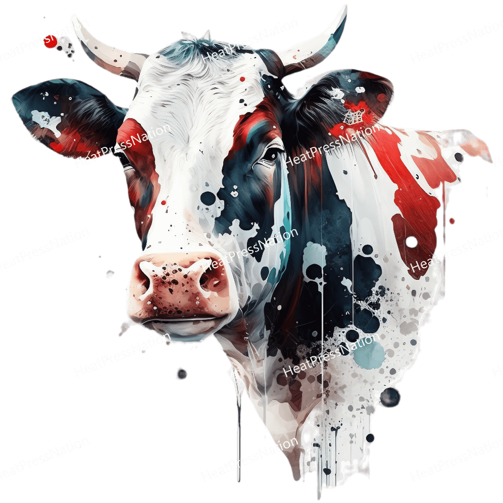 Splatter Cow Design - HeatPressNation