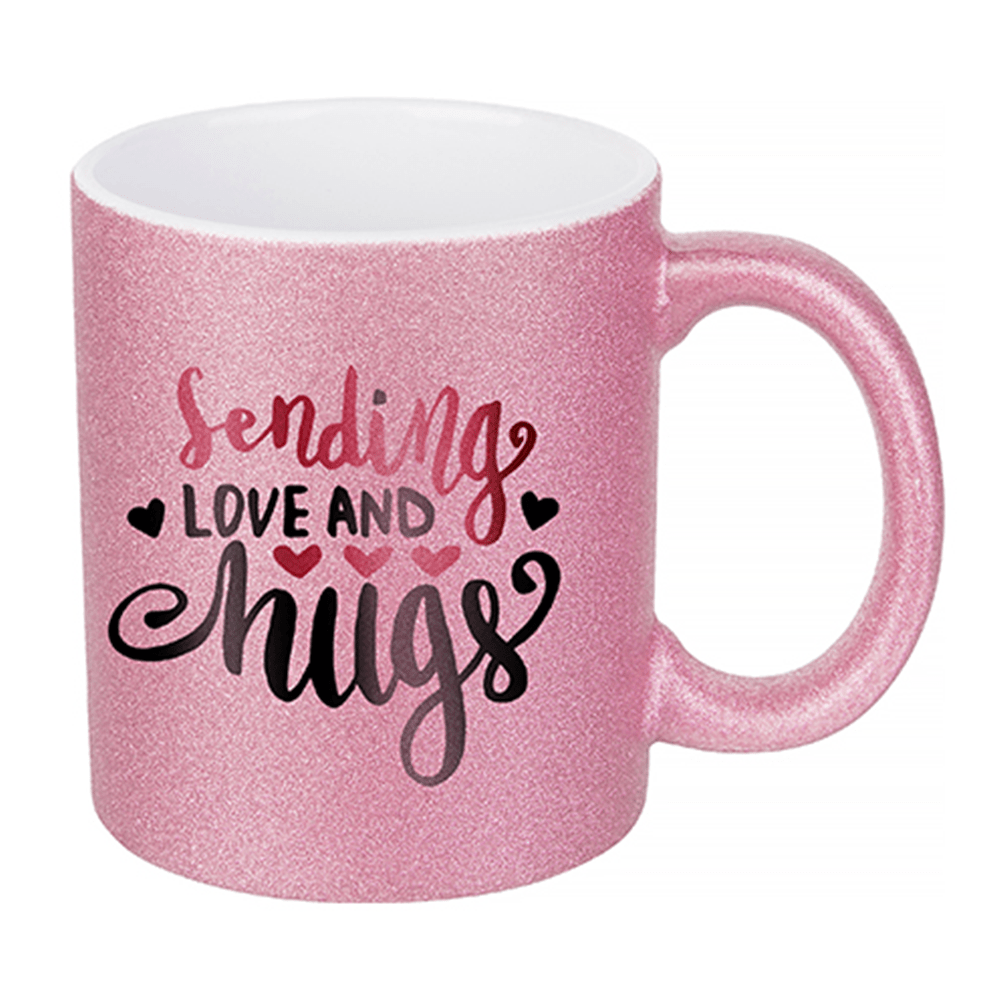 HPN SubliCraft 11 oz. Glitter Sublimation Ceramic Mug - 12 per case - HeatPressNation