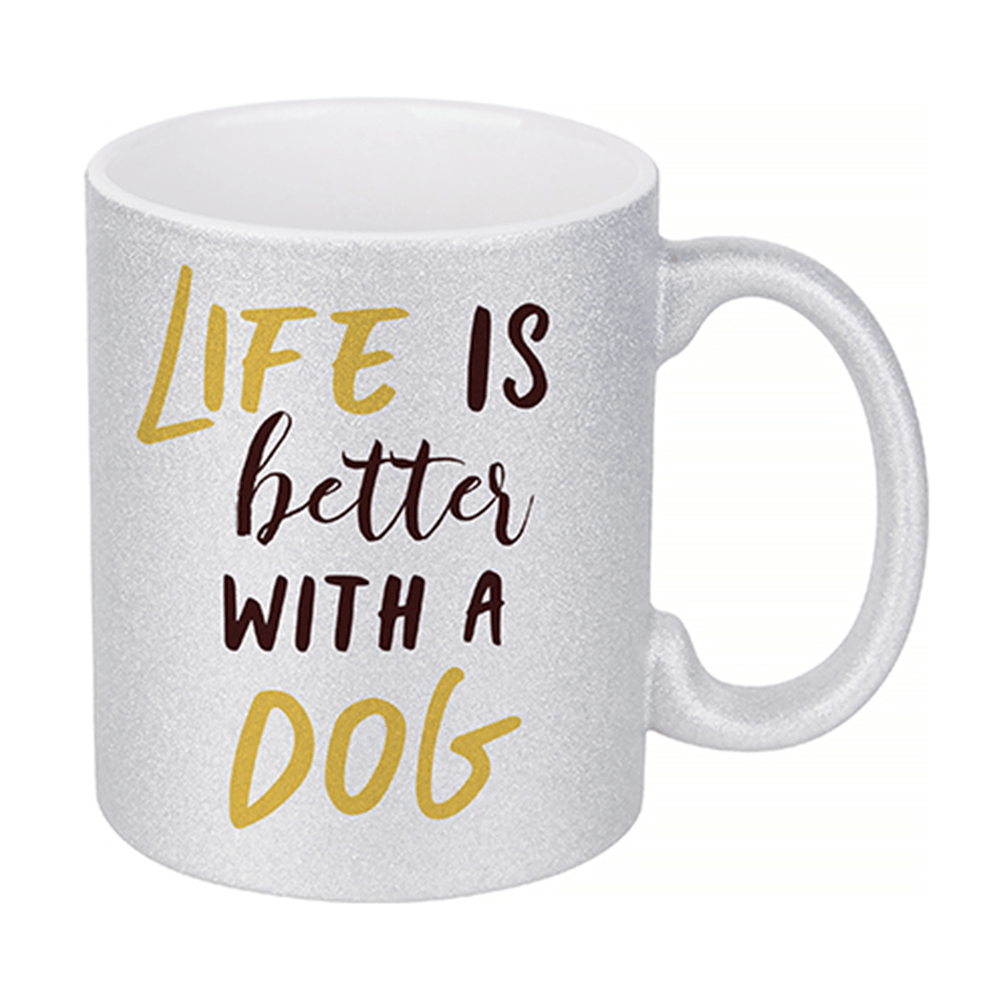 HPN SubliCraft 11 oz. Glitter Sublimation Ceramic Mug - 12 per case - HeatPressNation